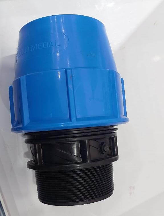 40mm x 40mm Compressed Male Adaptor (1.1/2 duim)