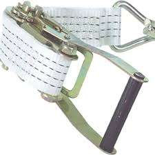 50mm Tiedown (Ratchet Only with Tail) W/Hook (White)