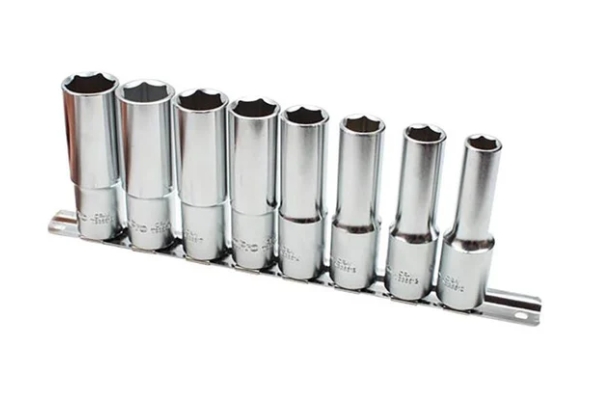 8Pce Deep Tube Socket Set DRV-13MM - 24MM (1/2)