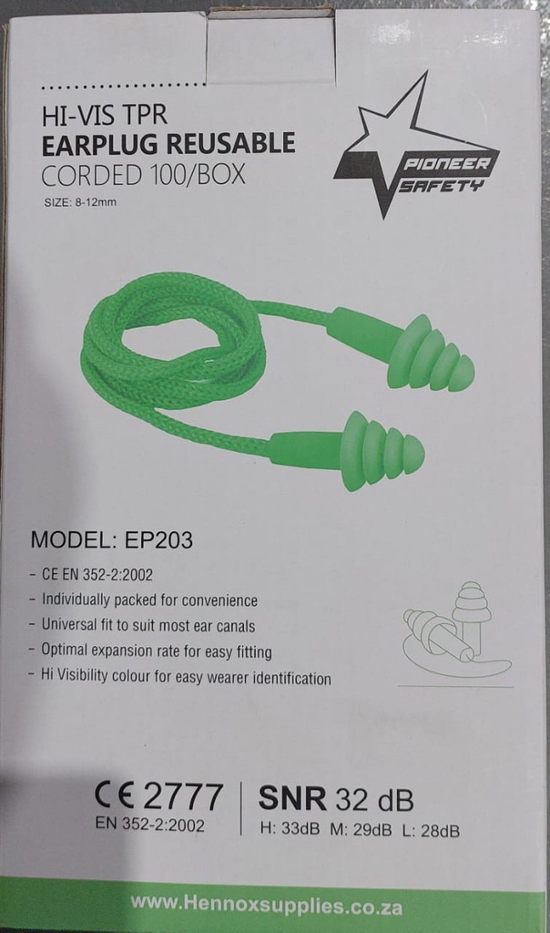 Foam Cord 34db Earplugs